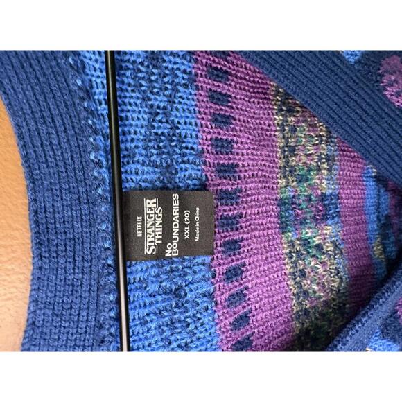Stranger Things Patterned Knit Cardigan - Picture 3 of 5
